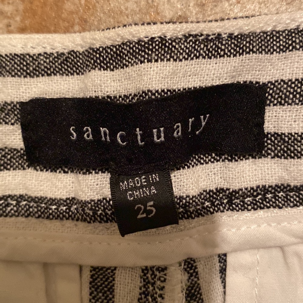 Sanctuary striped capri pants black white - Picture 4 of 7